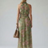 Donnabelle™ | Gathered Halter Midi Dress