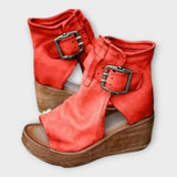 Open Toe Platform Sandals with Strap