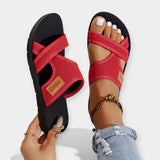 Summer sandals with mesh