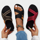 Summer sandals with mesh